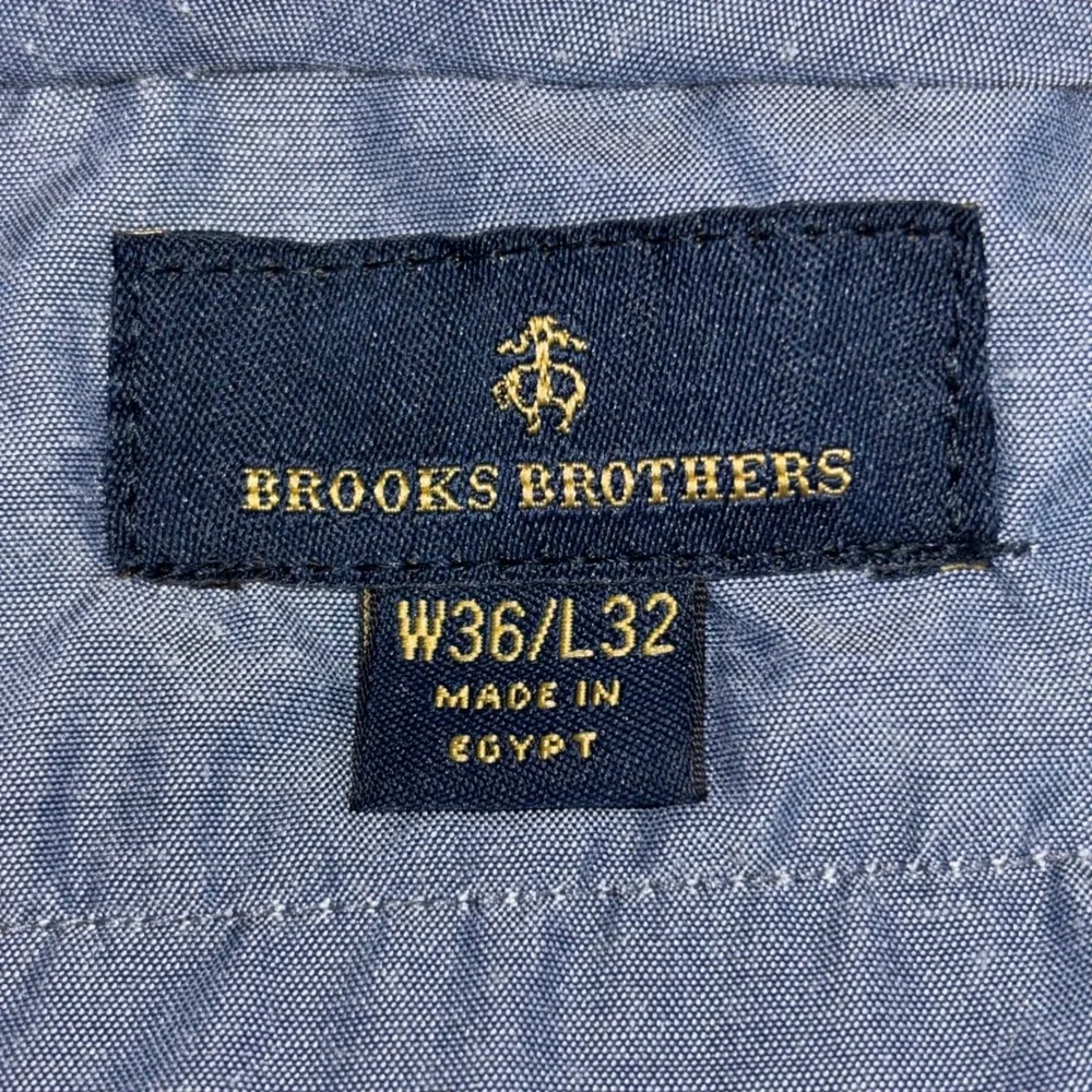Brooks Brothers Mens Performance Golf Chino Pants Grey 36x32 Zip Back Pockets